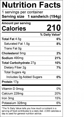 kwik trip grilled cheese nutrition